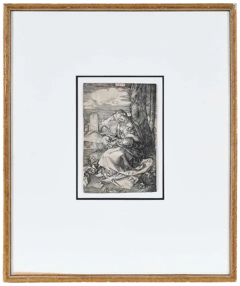 Albrecht Durer, The Virgin and Child with the Pear (B. 41, M., Holl 33), 1511, engraving