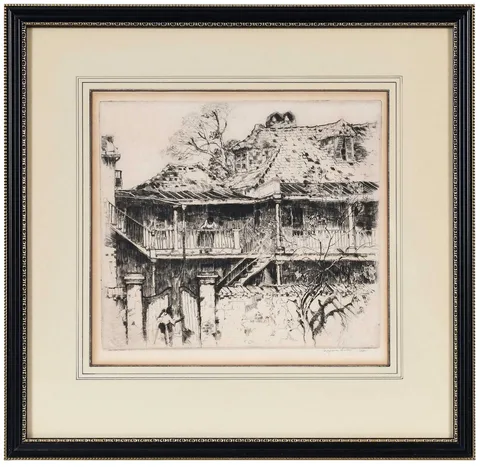 Alfred Heber Hutty, In Old Charleston, 1928, etching on paper