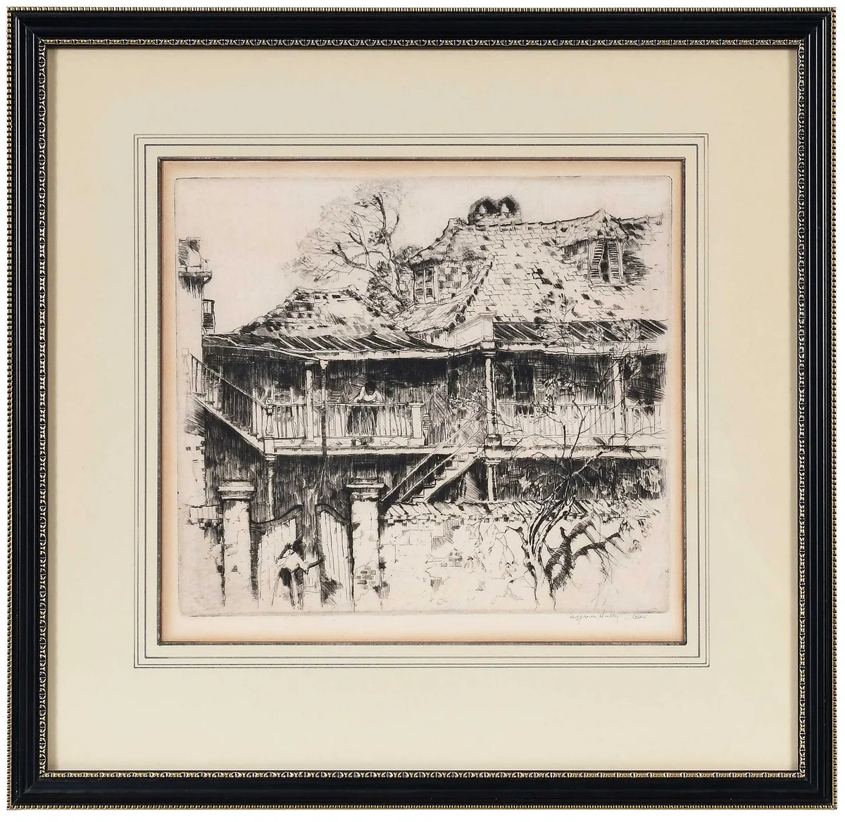 Alfred Heber Hutty, In Old Charleston, 1928, etching on paper