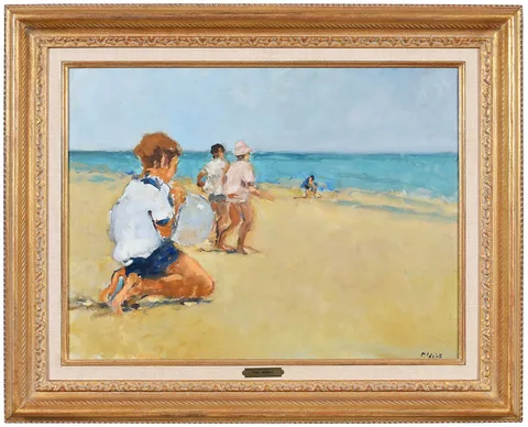 Frederick H. McDuff, Children on the Beach, oil on canvas