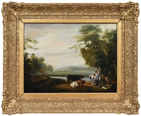 Rest by the River by Alvan Fisher, 1816, oil on panel, sold Sep 2026