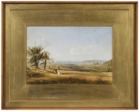 John William Hill, The Valley of the Hackensack, Rockland County, New York, watercolor on paper