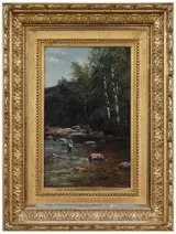 Frank Henry Shapleigh, Fishing On The Ellis River, Jackson, New Hampshire