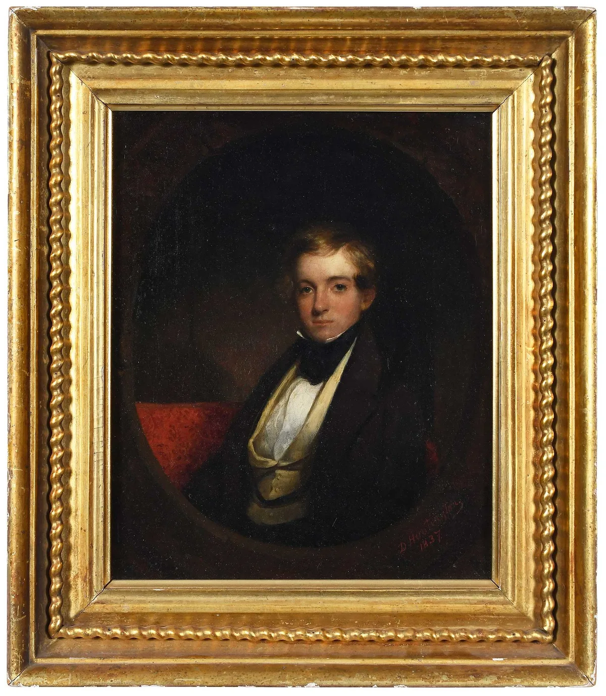Daniel Huntington, Portrait of a Young Man, oil on canvas