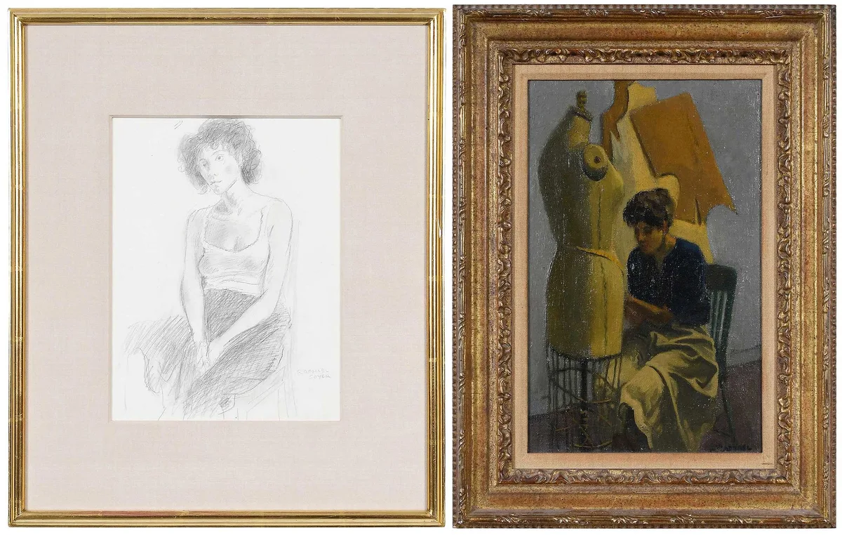 Two Works by Raphael Soyer, 1950, oil on canvas, sold Sep 2026