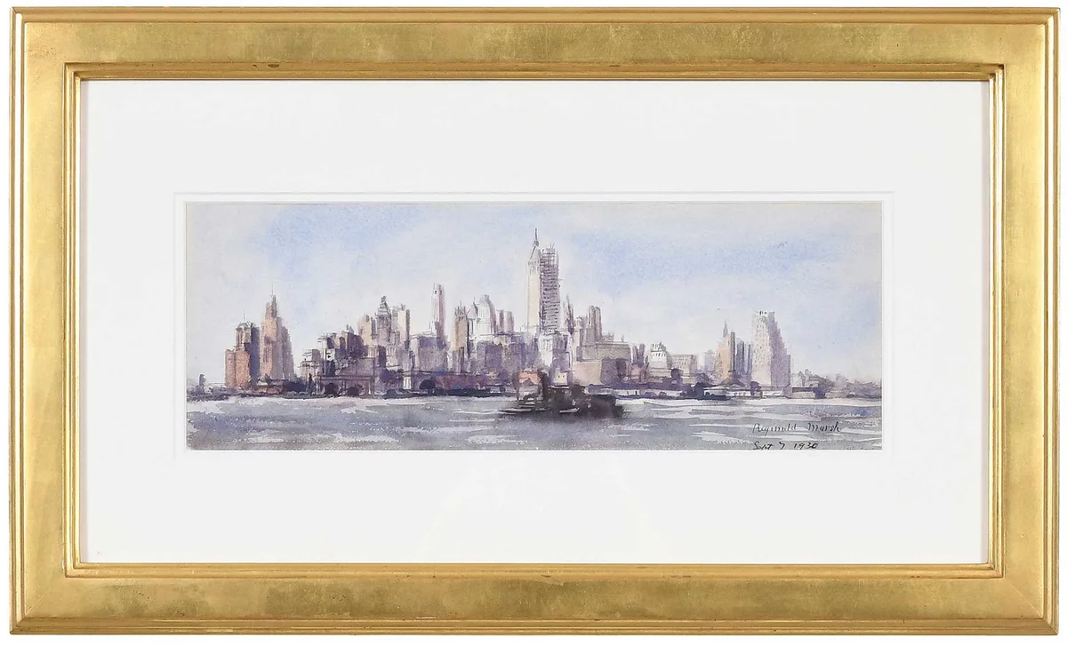 Harbor, N.Y. Sept 7 by Reginald Marsh, 1930, watercolor on paper, sold Sep 2026