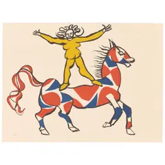 Alexander Calder, Circus Rider, c. 1969, Lithograph in colors on wove paper