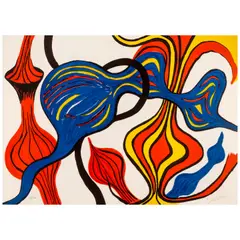 Alexander Calder, Les Oignons (Galactic System), 1976, Lithograph in colors on Arches paper