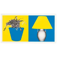 John Baldessari, Plant and Lamp (B+Y;Y+B) (Hurowitz 97), 1998, Lithograph in colors on Coventry Vellum paper