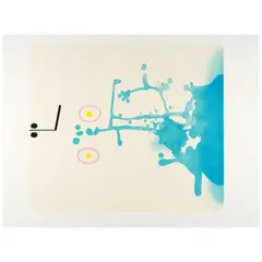 Victor Pasmore, Blue Fantasy 2, 1986, Screenprint in colors on wove paper