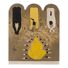 Cuidado Sikaneka; Sin Título (Sikan con puntas negras) (Ayón/Vives 87.03; 93.17), 1987; 1993 by Belkis Ayón, One lithograph in colors and one collagraph on wove paper, each signed in pencil, sold Jul 2026