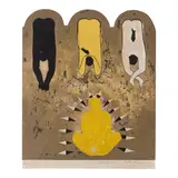 Belkis Ayón, Cuidado Sikaneka; Sin Título (Sikan con puntas negras) (Ayón/Vives 87.03; 93.17), 1987; 1993, One lithograph in colors and one collagraph on wove paper, each signed in pencil