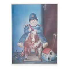 Fernando Botero, Pedrito, 1975, Offset lithograph in colors on wove paper