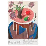 David Hockney, Four Posters, 1988-89, Four offset lithographs in colors on wove paper, two signed in ink and two signed in pencil, two with full margins, two the full sheets