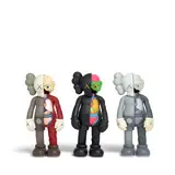 Kaws, Companion (Original Fake) (Grey, Black, Brown), 2006, Three painted cast vinyl multiples, each with the artist's copyright stamp on the underside and stamp dated