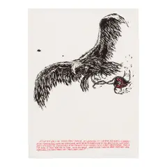 Untitled (However Vast) by Raymond Pettibon, 2007, Lithograph in colors on wove paper, offered Jul 2026