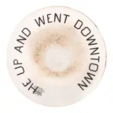 Ed Ruscha, He Up and Went Downtown, from the Artist Plate Project, 2020, Porcelain dinner plate multiple