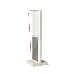 Jesús Rafael Soto, Multiple IV, from Jai-Alai Suite, 1969, White and black painted wood multiple with red metal bar
