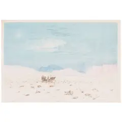 George Elbert Burr, The Desert (No. 1) (Seeber 102), 1914, Etching and aquatint in colors on wove paper