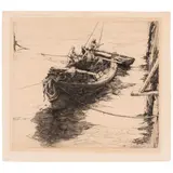 Armin Carl Hansen, The Sardine Barge (White 43), 1922, Etching on laid paper