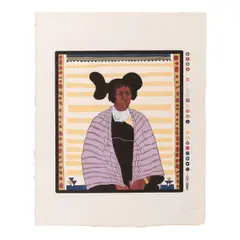 T.C. Cannon, Two plates, from Memorial Woodcut Suite, 1978