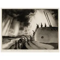 Gene Kloss, Rain Dance Beginning at Old Tamáya (Kloss 462), 1956, Etching with aquatint on wove paper