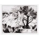Gene Kloss, Five Mountain View Etchings, 1967-1981, Fives etchings on wove paper, each signed in pencil