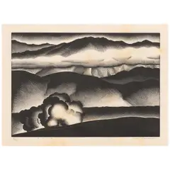 Paul Landacre, Nimbus (Wien 149, Zeitlin & Ver Brugge 40), 1934, Wood engraving on thin Japanese laid paper