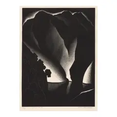 Paul Landacre, Tuonela (Wien 152, Zeitlin & Ver Brugge 44), 1934, Wood engraving on thin Japanese laid paper
