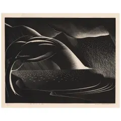 Paul Landacre, Storm (Wien 156, Zeitlin & Ver Brugge 46), 1934, Wood engraving on Japanese laid paper