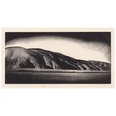 Paul Landacre, Coachella Valley (Wien 180, Zeitlin & Ver Brugge 73), 1936, Wood engraving on thin Japanese laid paper