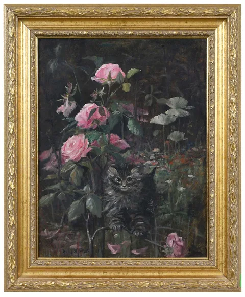 Nelly Hartnell Yeats, In the Rose Bed, oil on canvas
