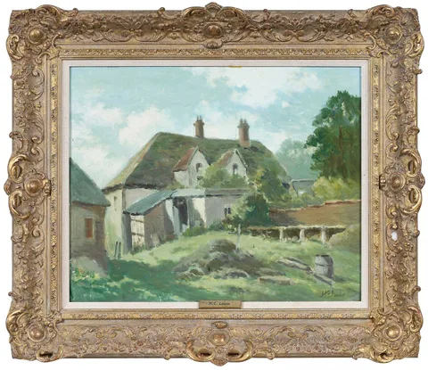 Harry Emerson Lewis, Off George Street, Hailsham, oil on paper