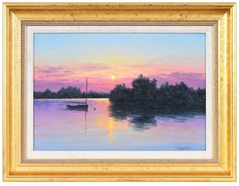Reid Christman, Sunset by the River, 1999, oil on canvas