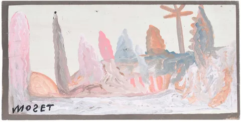 Mose Tolliver, Mountain Ship, paint on board