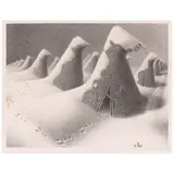 Grant Wood, January (Cole 3), 1936, Lithograph on wove paper with GCM watermark