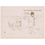 Henri de Toulouse-Lautrec, La Couverture, from Les Vieilles Histoires (The Cover, from Old Stories) (Delteil 18, Adhémar 19, Wittrock 5, Adriani 27), 1893, Lithograph in olive-green on wove paper, Wittrock's first edition of an unknown size