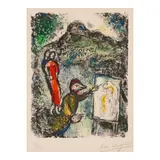 Marc Chagall, Devant St-Jeannet (In Front of St. Jeannet) (Mourlot 646), 1972, Lithograph in colors on Arches paper