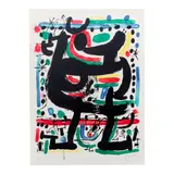 Joan Miró, Poster for the Opening of the Mourlot Atelier in New York (Mourlot 512), 1967, Lithograph in colors on Rives BFK paper, before lettering