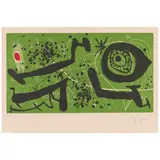 Joan Miró, One plate, from Picasso i els Reventós (Picasso and the Reventós) (Dupin 588, Cramer bk. 176), 1973, Etching and aquatint in colors on Guarro paper