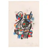 Joan Miró, Colombine au miroir (Columbine at the Mirror) (Mourlot 1202), 1980, Lithograph in colors on wove paper