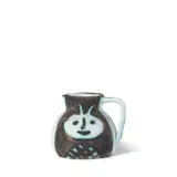 Pablo Picasso, Têtes (Heads) (Ramié 367), 1956, White earthenware clay turned pitcher with oxidized paraffin decoration and white enamel