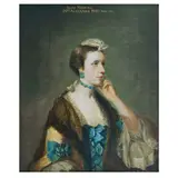 Allan Ramsay, Portrait of Susan Maxwell, later Mrs Alexander Hay, half length, in a blue-ribboned dress and black shawl, oil on canvas