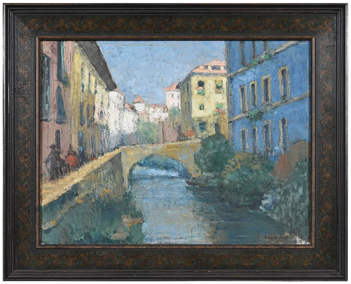 Granada, Spain by Lucienne Capdevielle, oil on canvas, sold Jul 2026