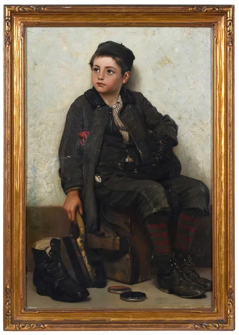 John George Brown, Bootblack, 1884, oil on canvas