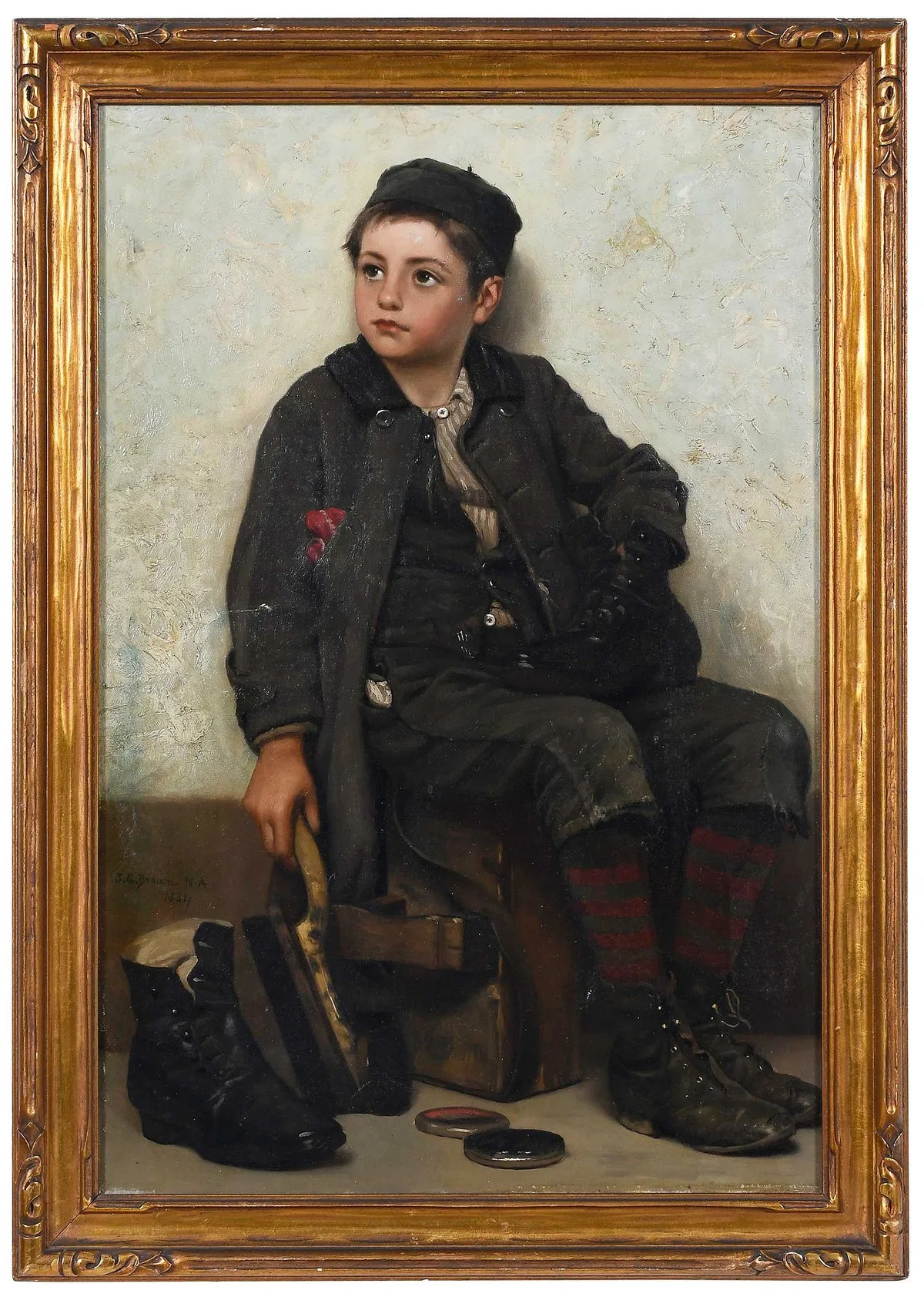 Bootblack by John George Brown, 1884, oil on canvas, sold Jul 2026