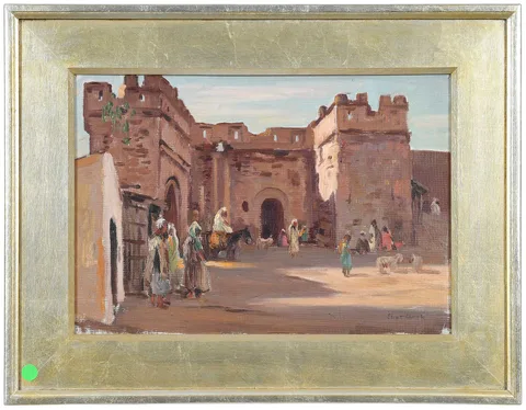 Eliot Candee Clark, Moroccan scene, oil on canvas