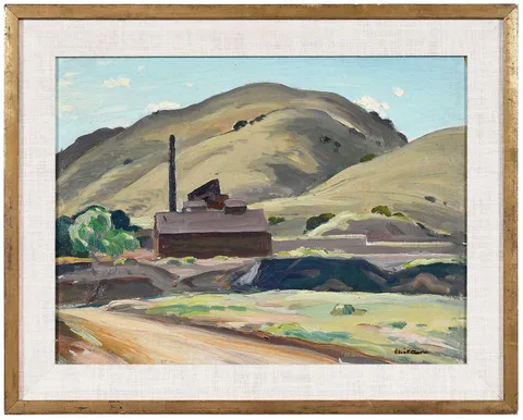 Eliot Candee Clark, California Factory, oil on board