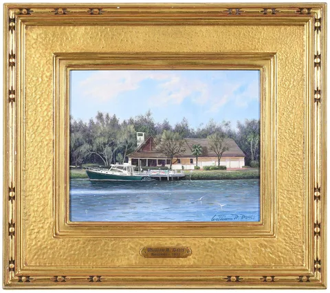 William R. Davis, Dockside, oil on board