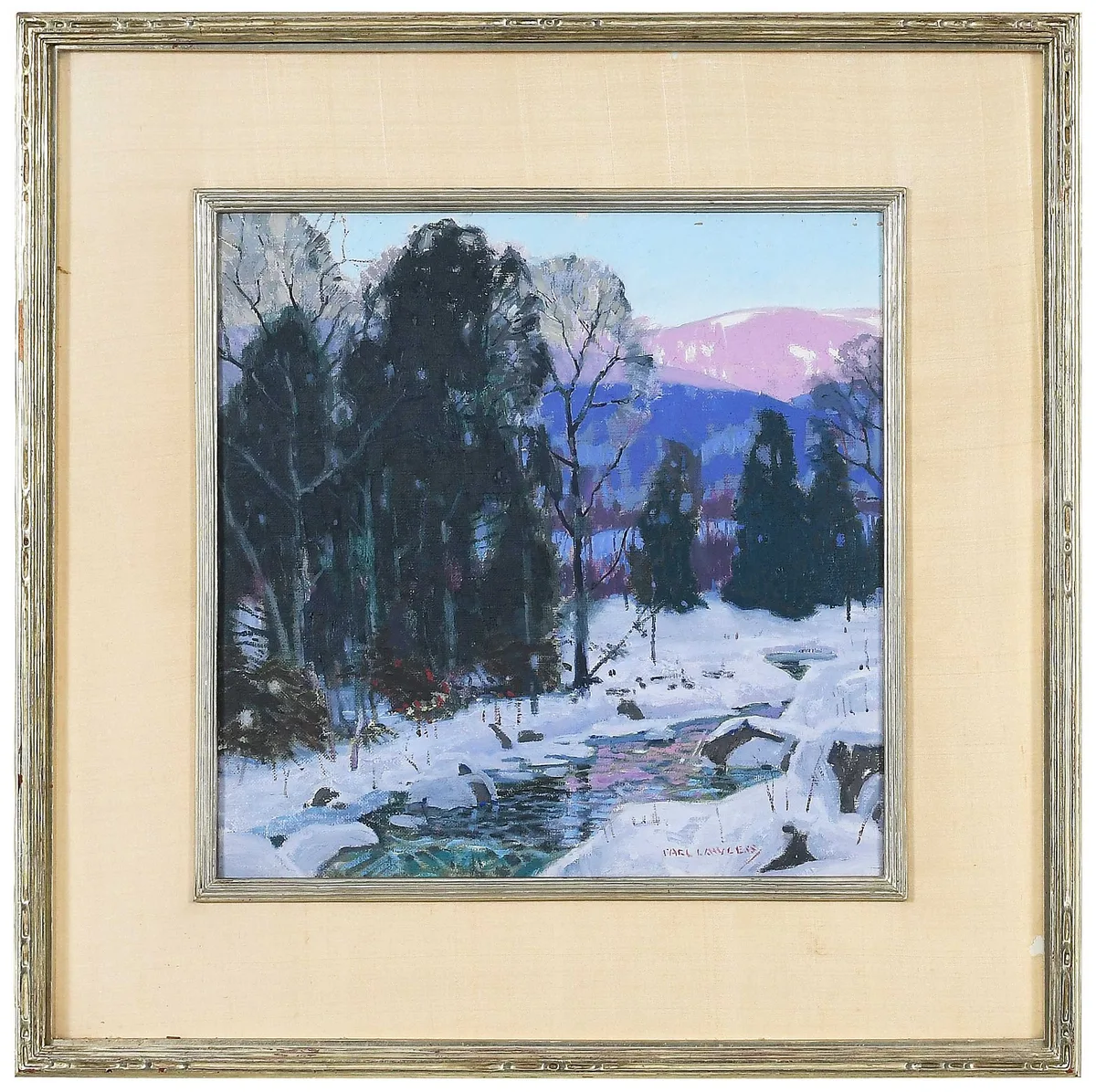 Evening by Carl Lawless, oil on canvas, sold Jul 2026